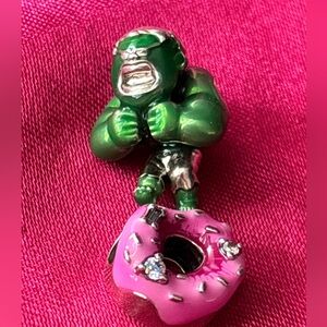 Pandora retired hulk and pink donut charm